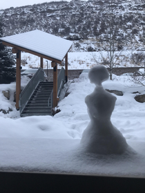 Made a small snowman last week It changed genders and became thicc