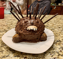Made my husband the Eddie Murphy Sonic the Hedgehog SNL cake for his birthday Thrilled with how hilariously awful it turned out