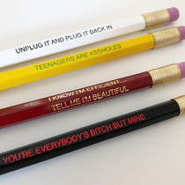Made these pencils because who doesnt need  pencils with their favorite sayingslife advice