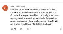 Make sure to delete those track recorders
