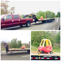 Make sure you have towing package for your kiddos car as well