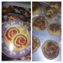 Making pecan swirls