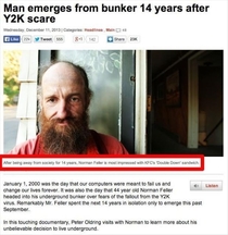 Man leaves bunker after  years has priorities straight