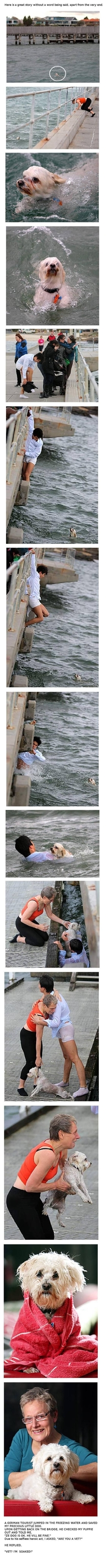 Man rescues dog