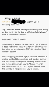 Mans review on shopping app