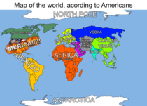 Map of the world according to Americans