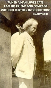 Mark Twain prefers cats