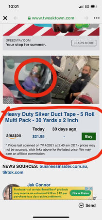 Marketing Fail I am not sure this is the best way to advertise for duct tape 