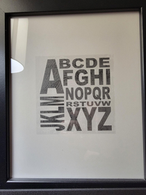 Marriott needs to buy theiR aRt fRom somewheRe moRe Reputable Even my -yeaR-old knows we dont Repeat any letteRs in the ABCs