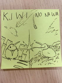 Mate at work does Kiwi doodles Heres one of his gems