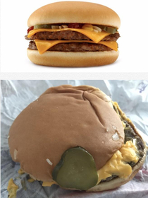 McDonalds double cheeseburger I think this is the worst ive ever got