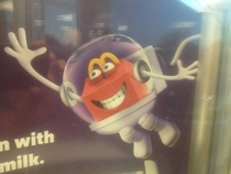 McDonalds mascot is a happy meal in a toilet