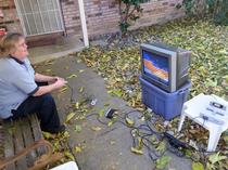 Me and my aunt playing outside