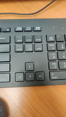 Meanwhile my Australian friends keyboard at work