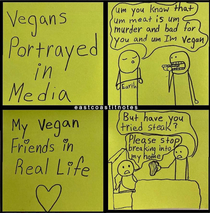 Media is mean to my vegan friends 