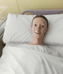Medical dummy looks like Mark Zuckerberg