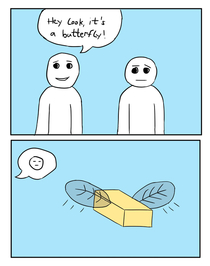 Meeting a butterfly 