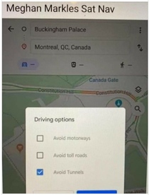 Meghan Markles Sat Nav
