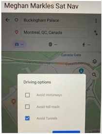 Meghan Markles Sat Nav