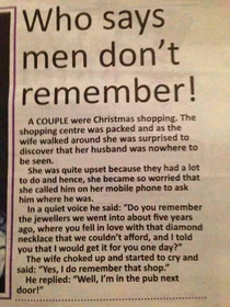 Men too remember