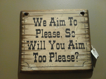 Mens bathroom sign at a local coffee shop