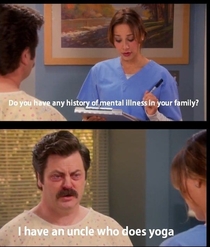 Mental illnesses according to Ron Swanson