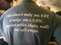 Met this guy on an airplane hes  and still rocks funny shirts