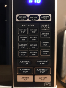 microwaves have too many buttons