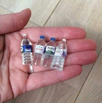 mini bottles for fisherman to make the fish look bigger