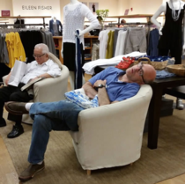 Miserable Men Trapped in Shopping Hell