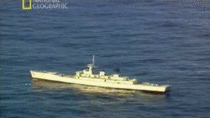 Mk- torpedo hitting a decomissioned ship