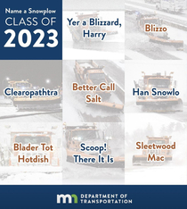 MnDOT Snowplow Name Winners 