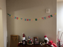 Mom asked me to decorate for our NYE party