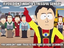 Mom complained to me that her Sundays are always stressful