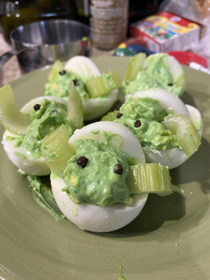 Mom made Baby Yoda eggs for May the Fourth