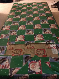 Mom We ran out of wrapping paper