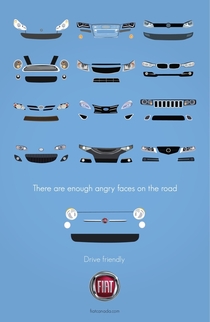 More car facesadvert by FIAT