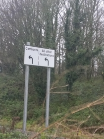 Most pointless sign found in Cornwall England