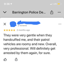 Most upbeat police department Google review ever