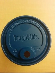 Motivational coffee cupor a receipt