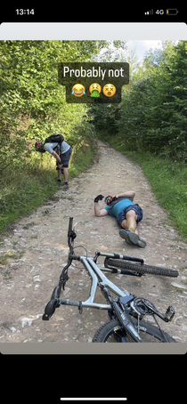 Mountain biking when hungover good idea