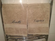 Moving in with my girlfriend so picked up some His amp Hers towels