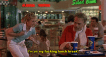 MRW Im eating at my desk and a co-worker comes in to ask me something