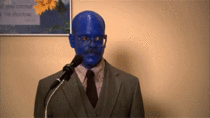 MRW my co-workers forgot we were dressing up as Blue Man Group today
