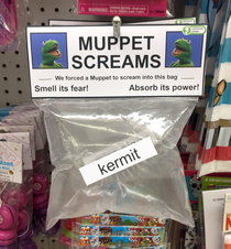 Muppet fear in a bag
