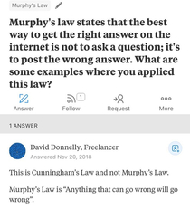 Murphys Law states