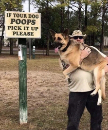 Must be lots of dog-totin folks around this park