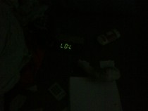 My alarm clock fell off my desk this morning now its mocking me