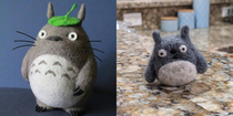 My amazing wife tried to make me a felted Totoro