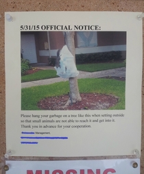 My apartment complex manager has brilliant ideas